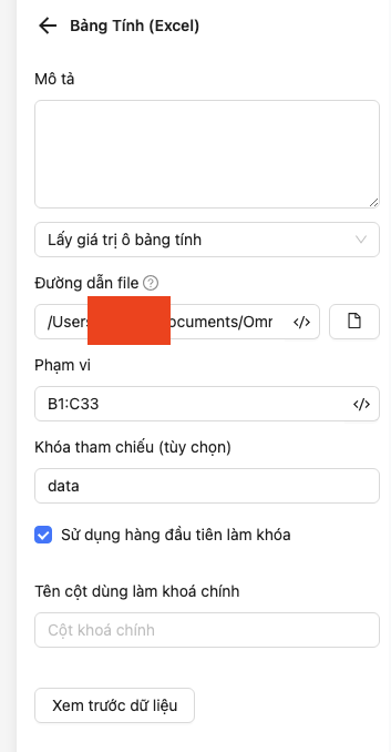 Đọc dữ liệu